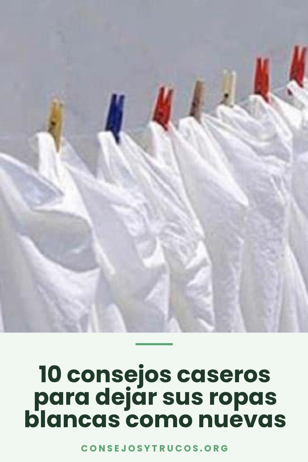 10 consejos caseros para dejar sus ropas blancas como nuevas