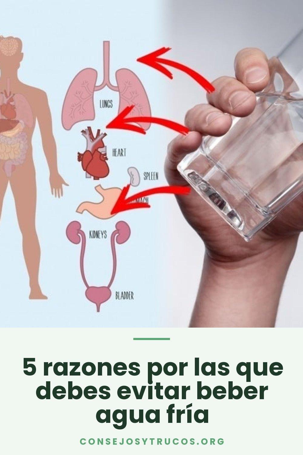 5 razones por las que debes evitar beber agua fría