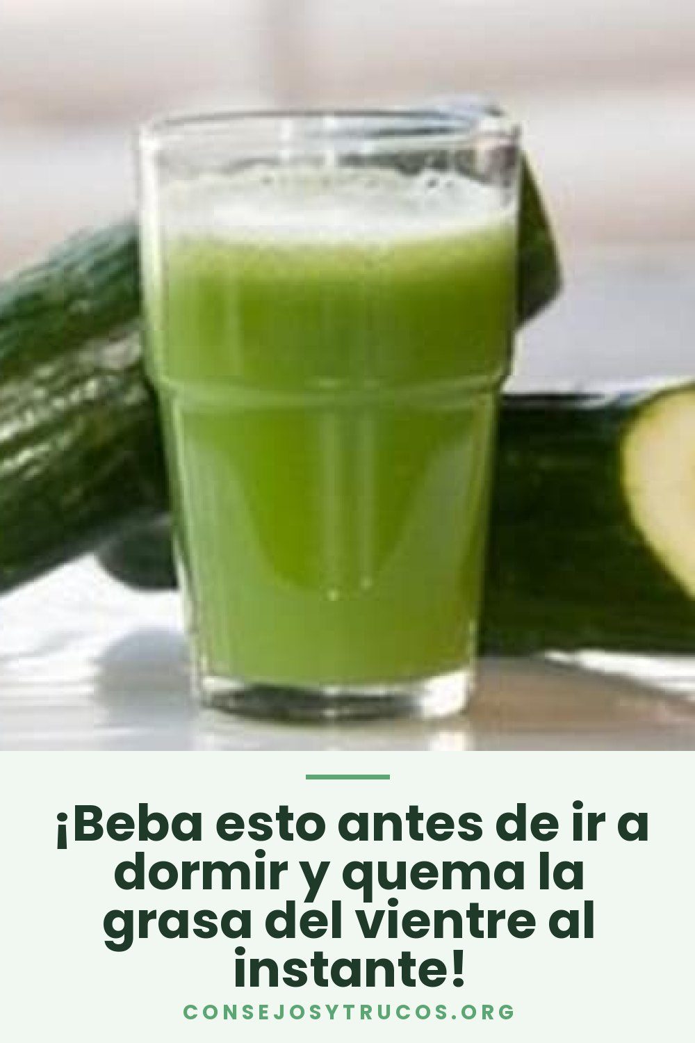 ¡Beba esto antes de ir a dormir y quema la grasa del vientre al instante!