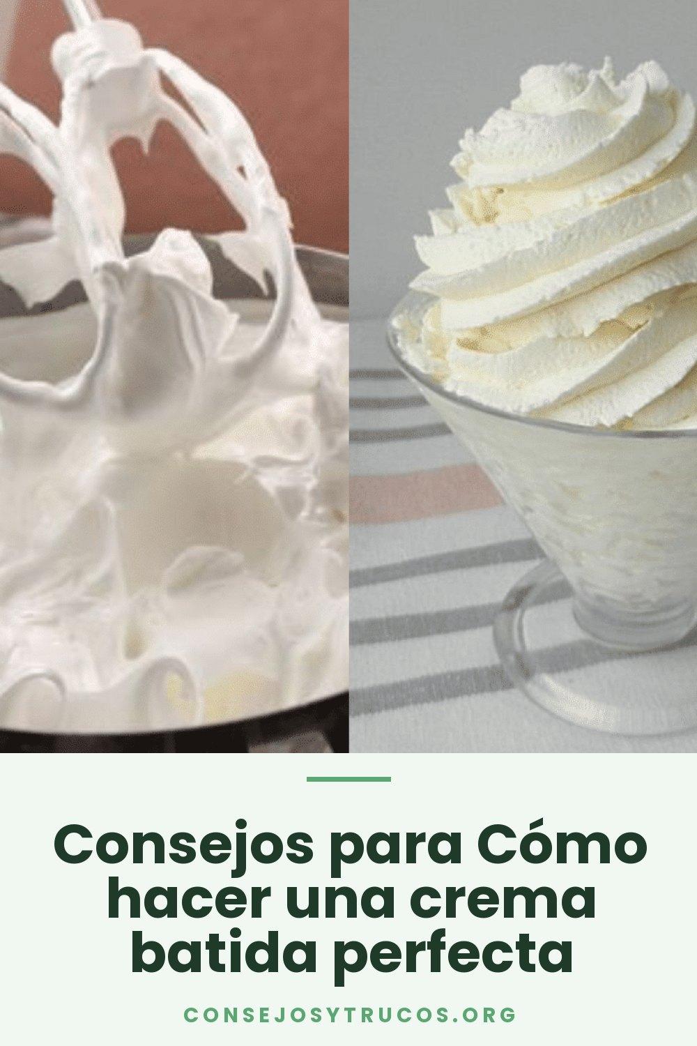 Consejos para Cómo hacer una crema batida perfecta