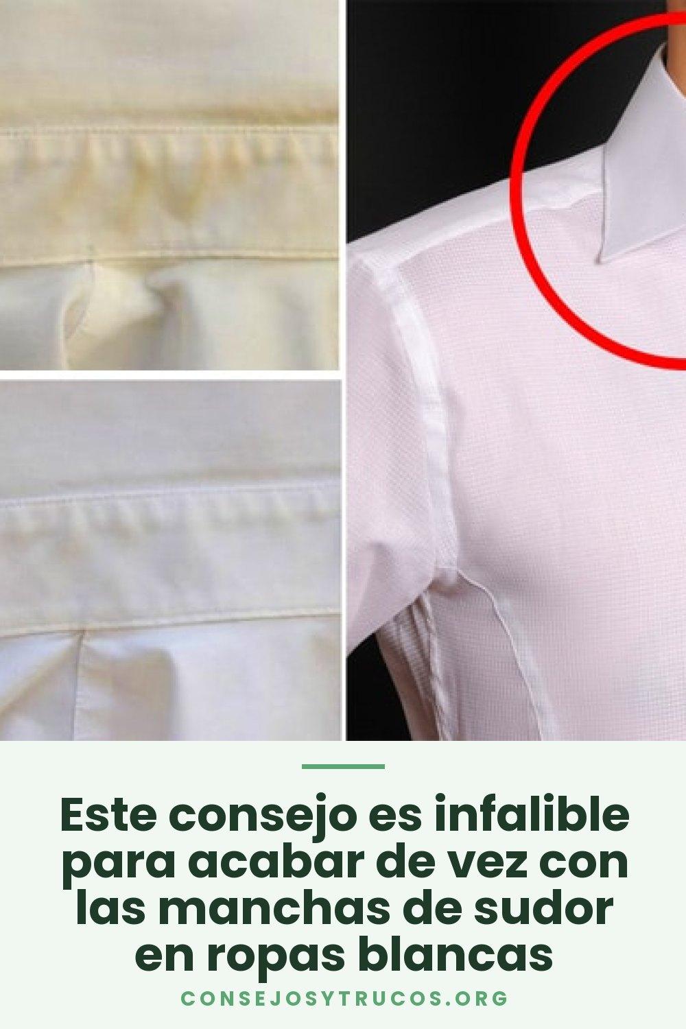 Este consejo es infalible para acabar de vez con las manchas de sudor en ropas blancas