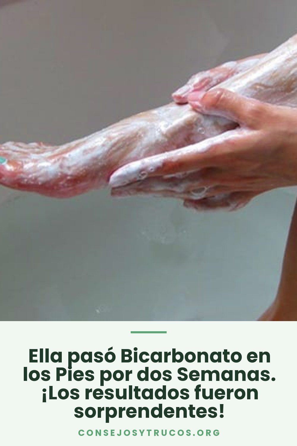 Ella pasó Bicarbonato en los Pies por dos Semanas. ¡Los resultados fueron sorprendentes!