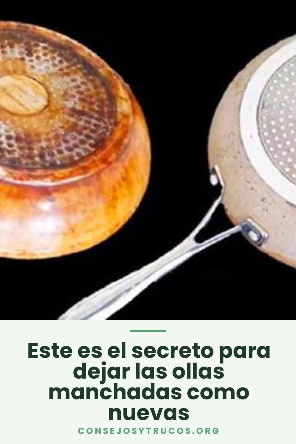 Este es el secreto para dejar las ollas manchadas como nuevas