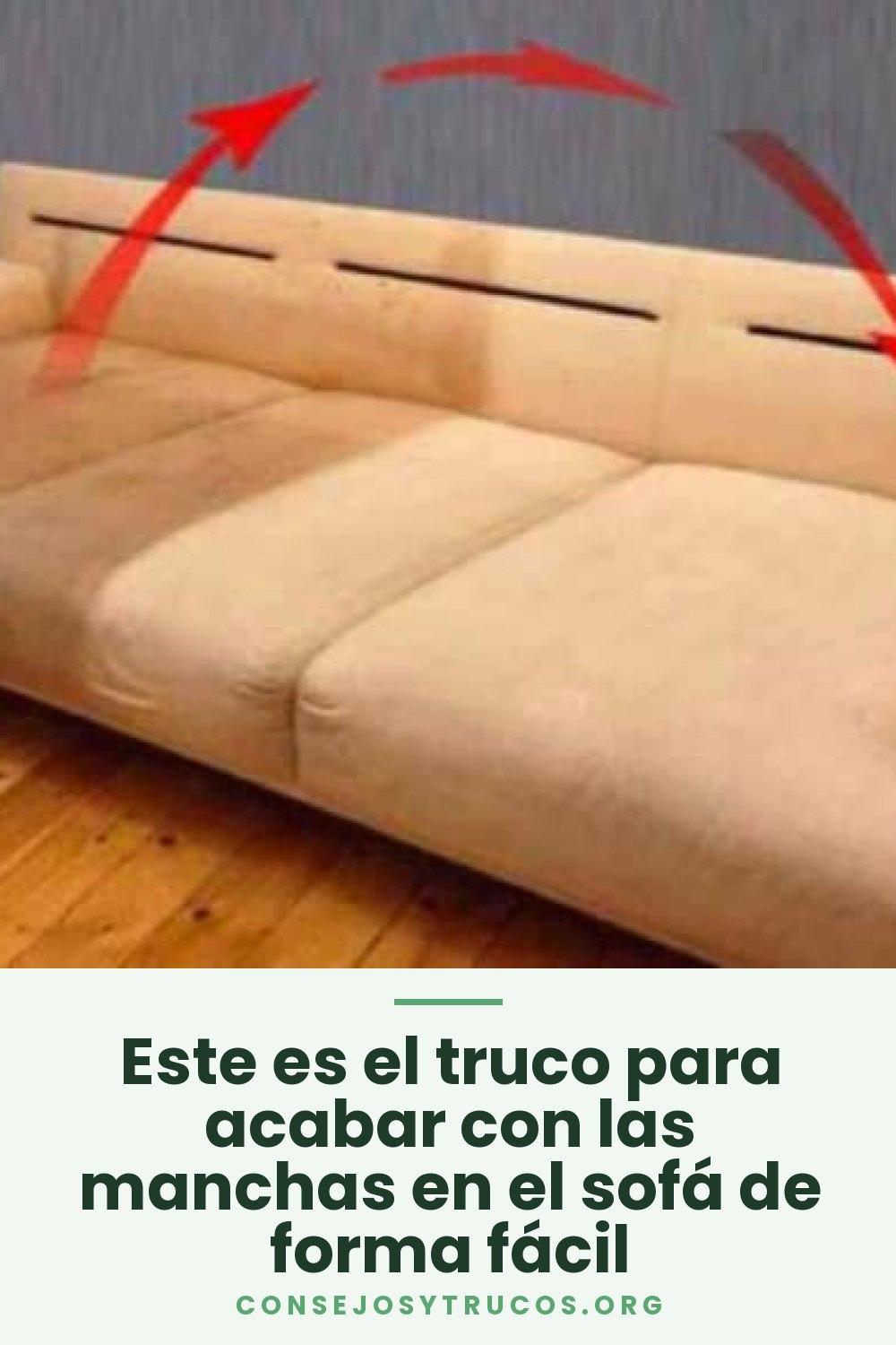 Este es el truco para acabar con las manchas en el sofá de forma fácil