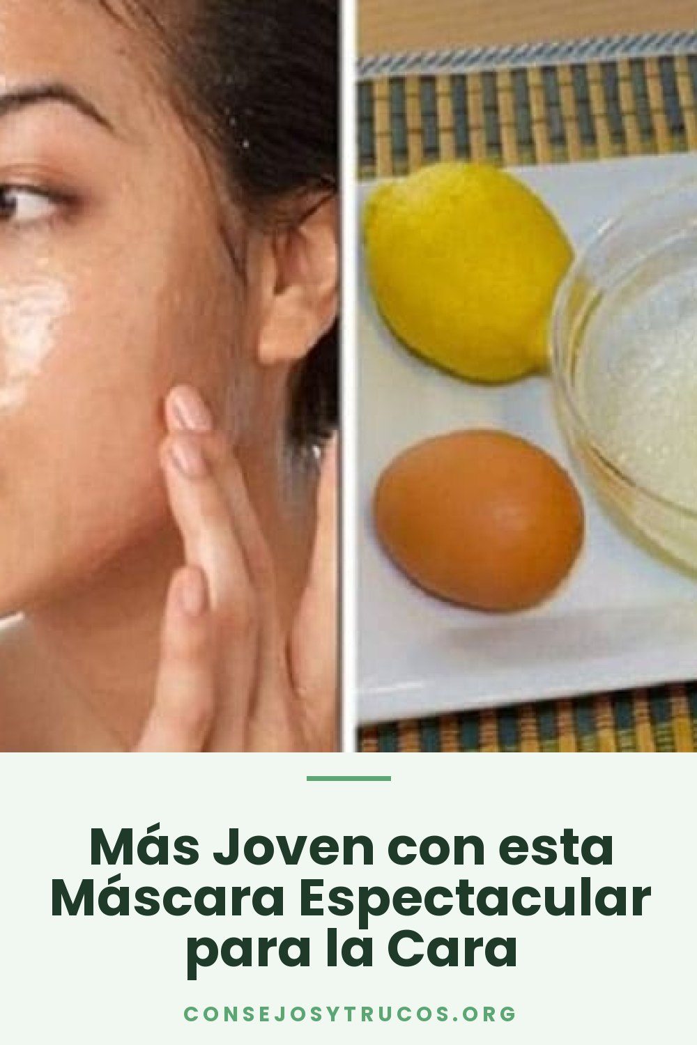 Más Joven con esta Máscara Espectacular para la Cara