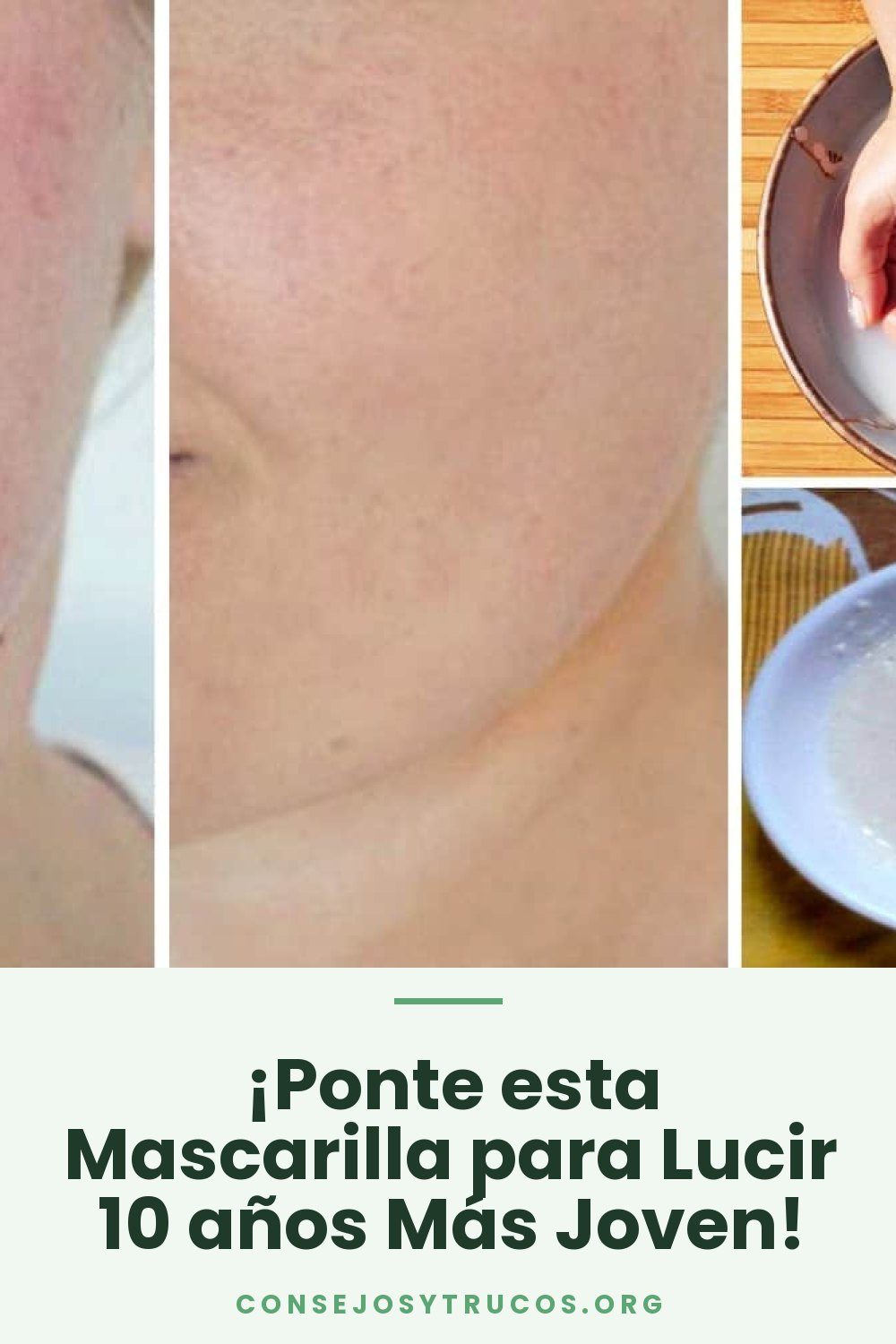 ¡Ponte esta Mascarilla para Lucir 10 años Más Joven!