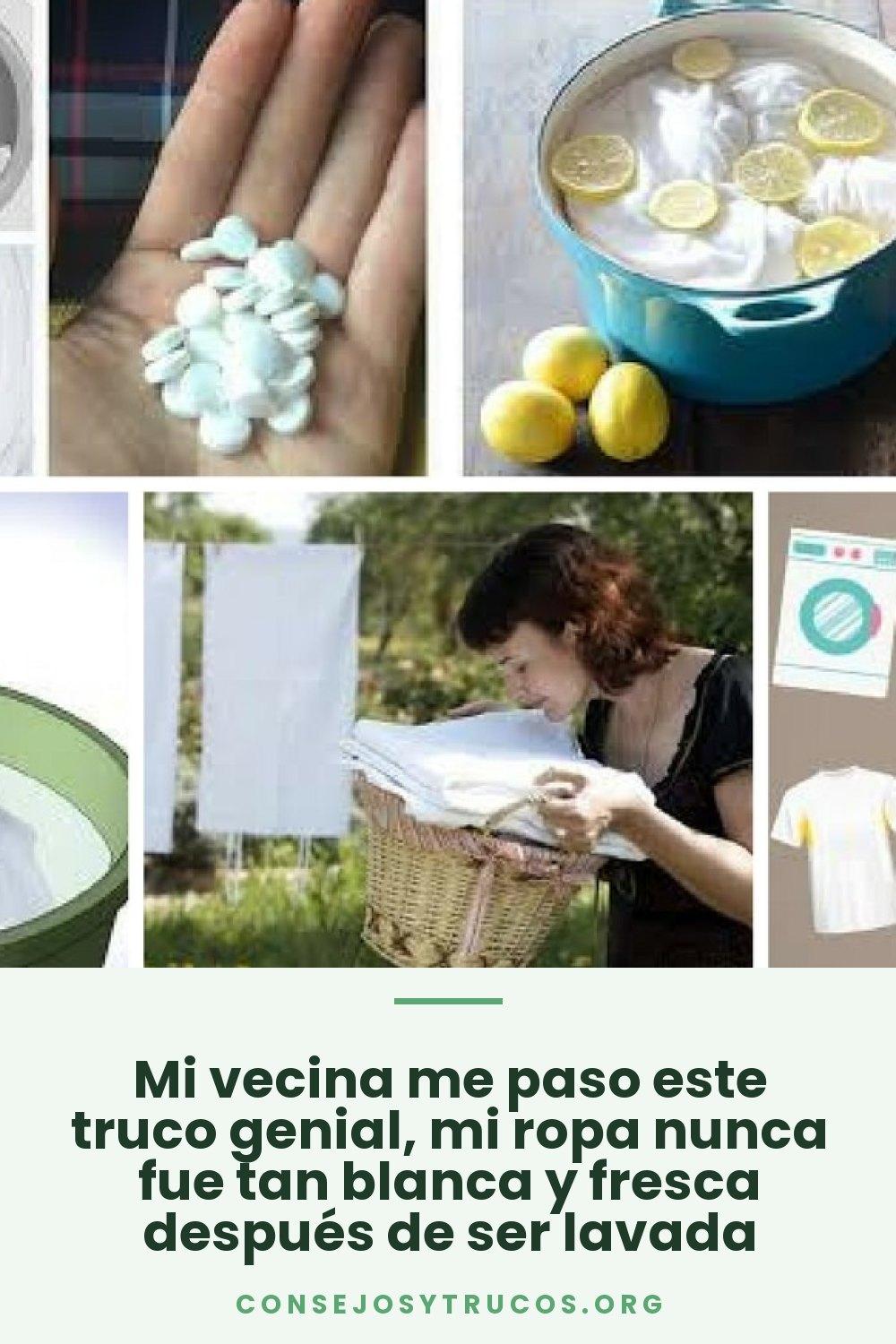 Mi vecina me paso este truco genial, mi ropa nunca fue tan blanca y fresca después de ser lavada