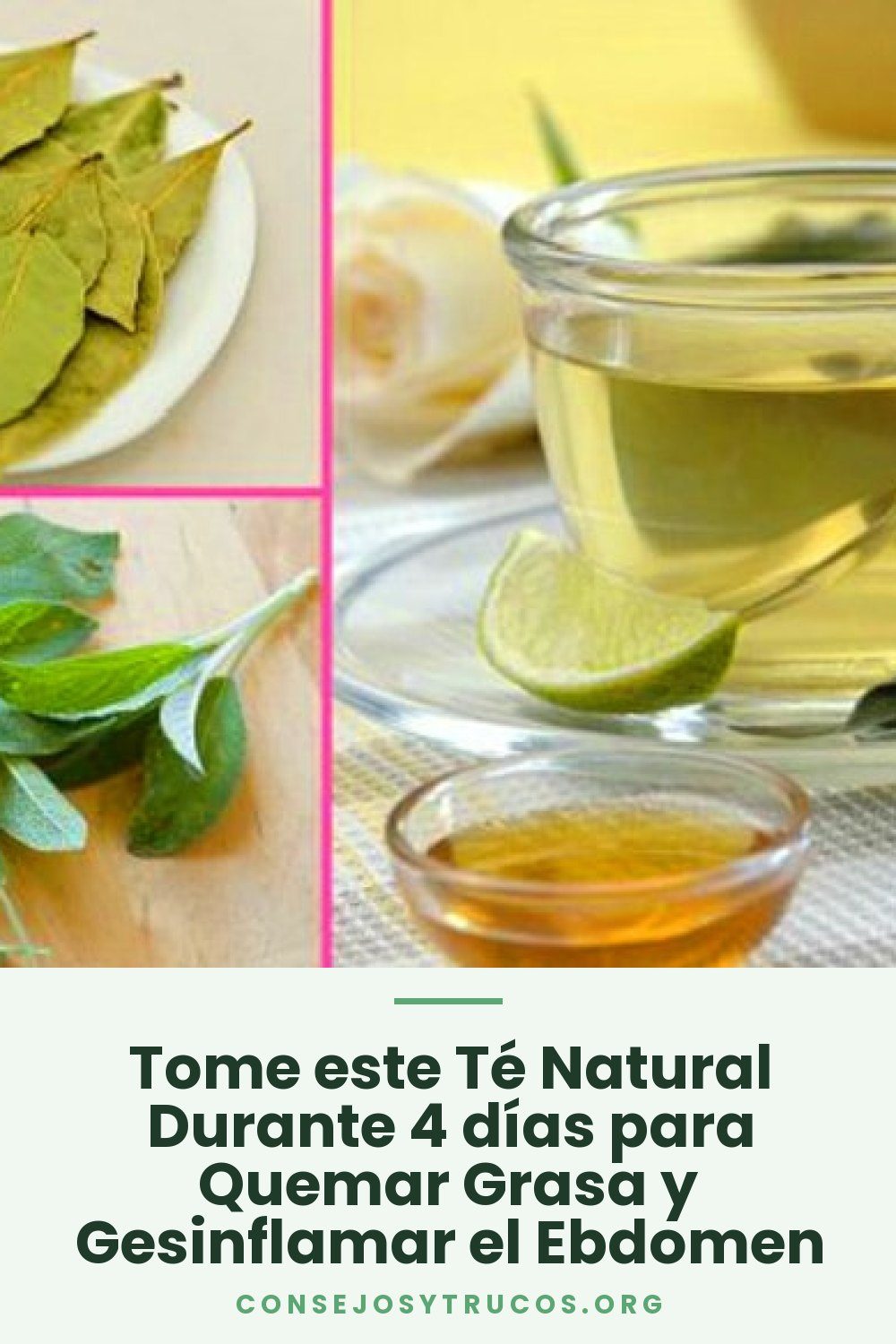 Tome este Té Natural Durante 4 días para Quemar Grasa y Gesinflamar el Ebdomen